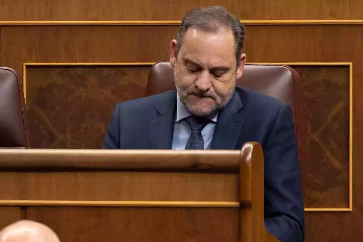 L'exministre de Transports i diputat del PSOE José Luis Ábalos durant una sessió plenària