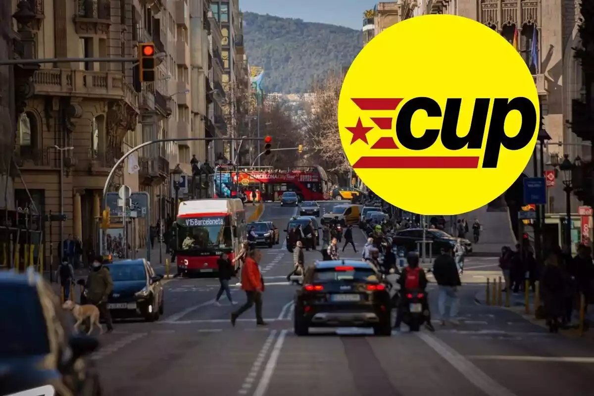 Barcelona amb el logotip de CUP