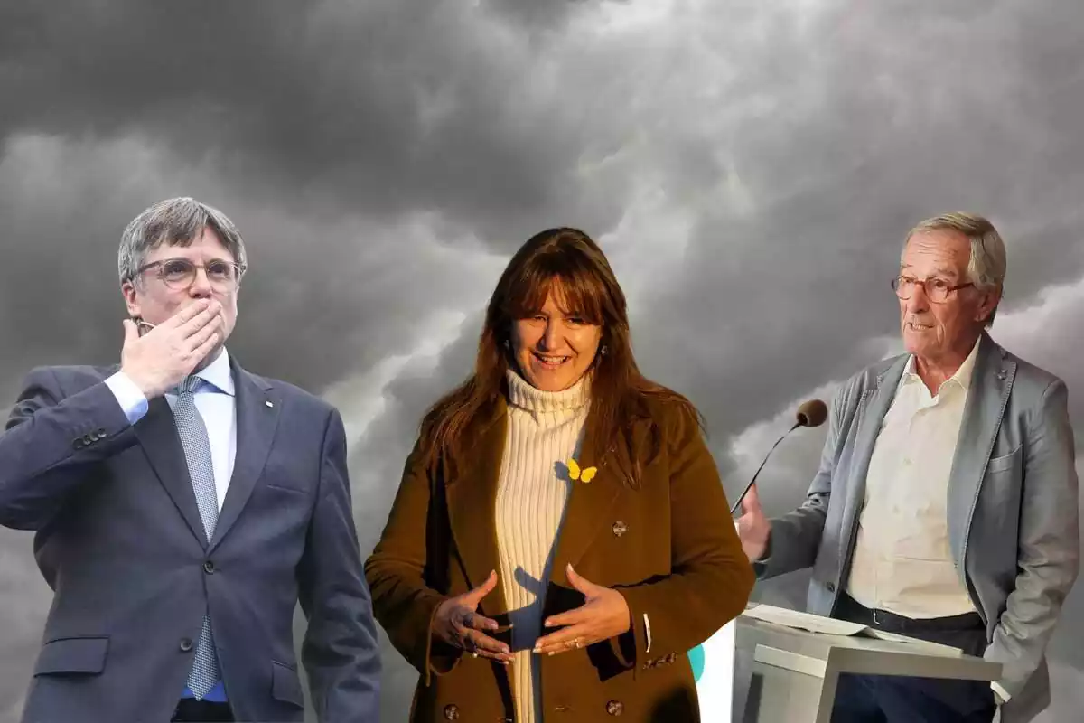 Carles Puigdemont, Laura Borràs i Xavier Trias