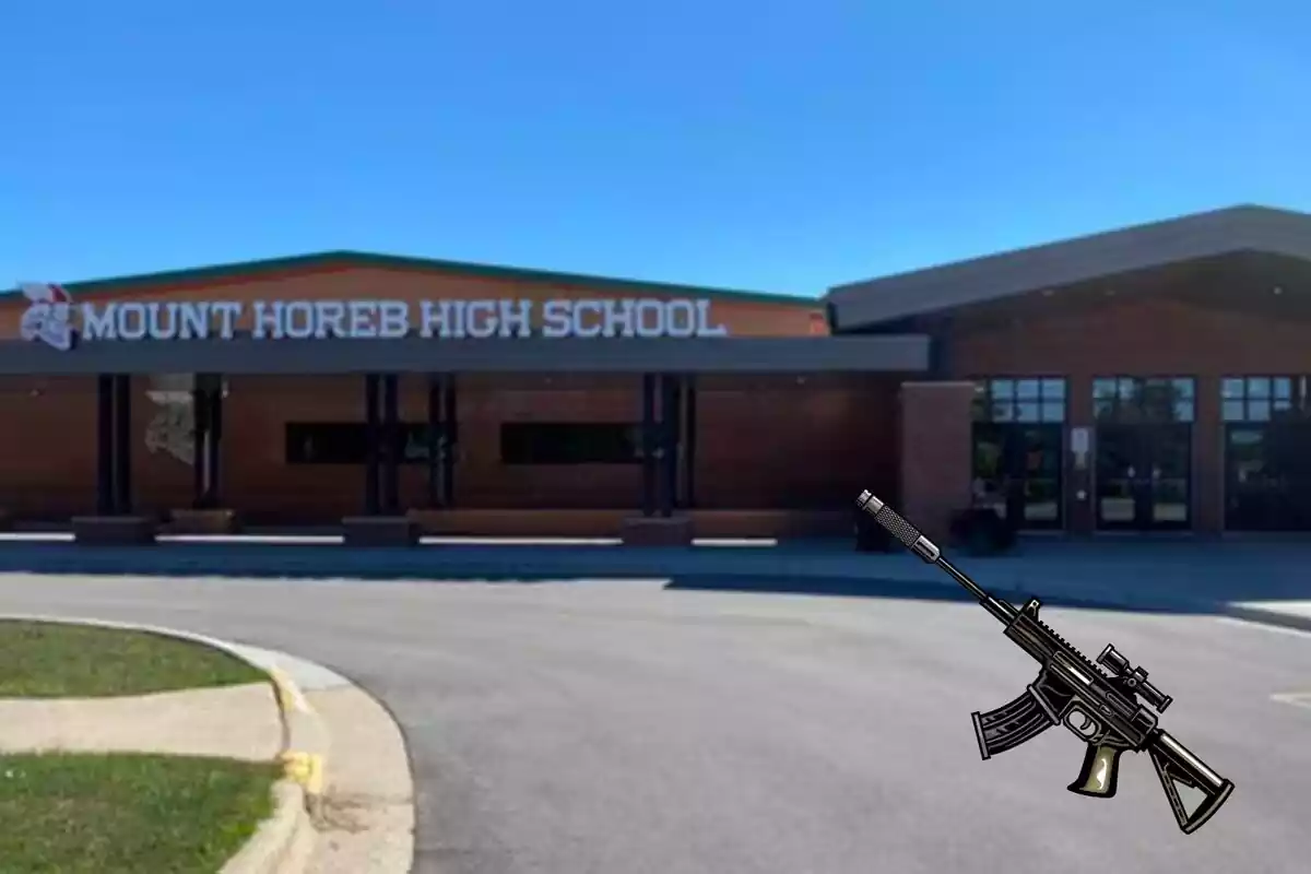 Mount Horeb High School amb un rifle