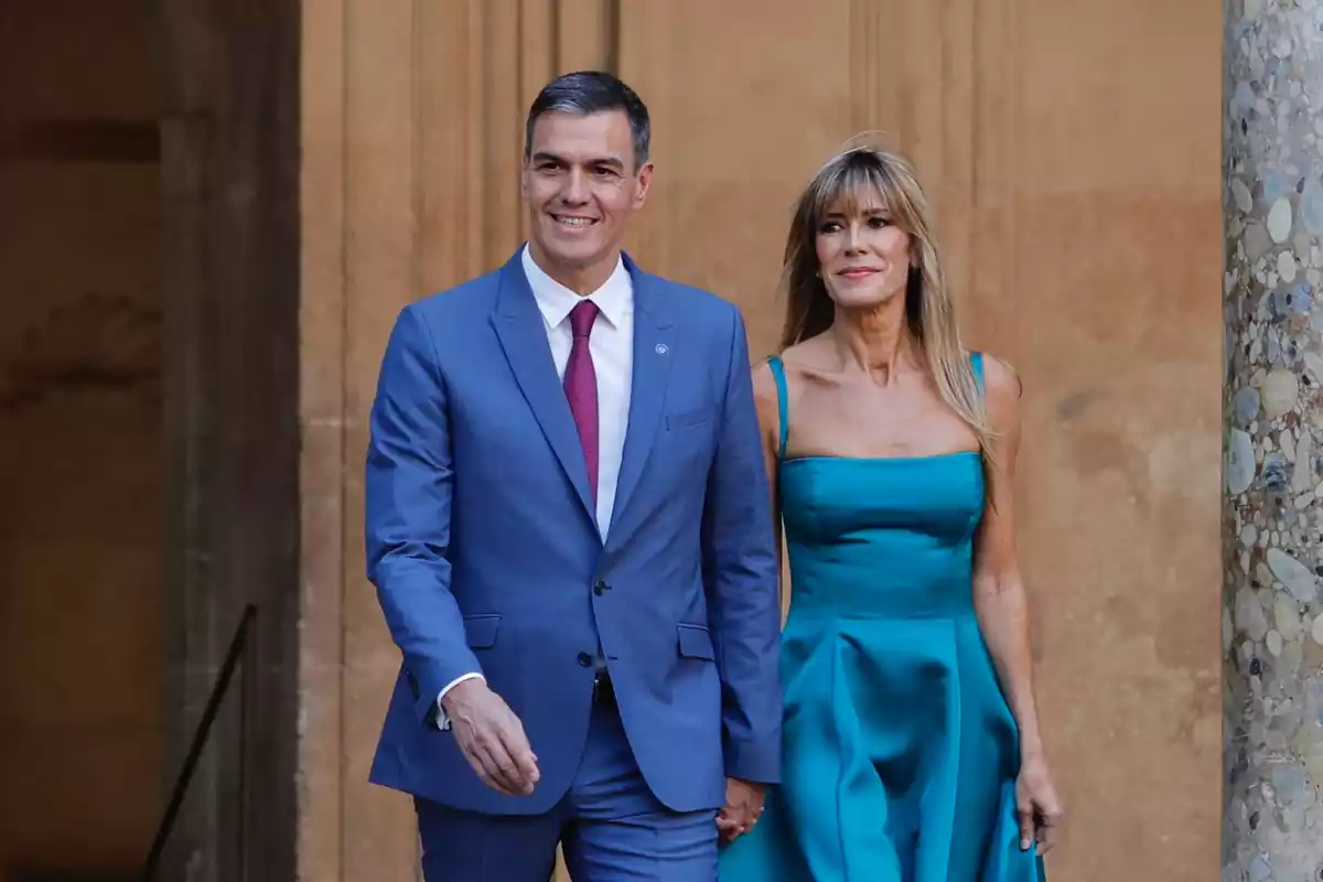 El president del Govern, Pedro Sánchez, amb la seva dona, Begoña Gómez