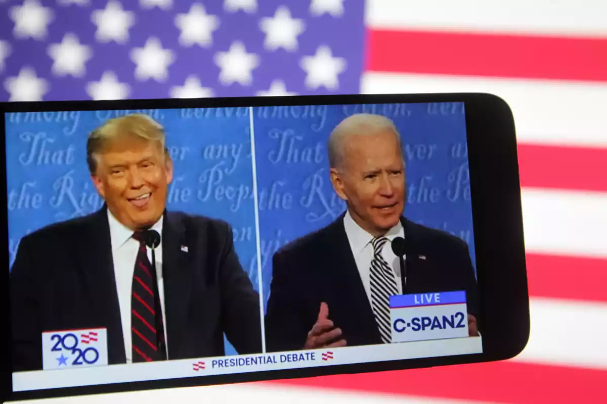 Donald Trump i Joe Biden, durant un debat per a les eleccions del 2020