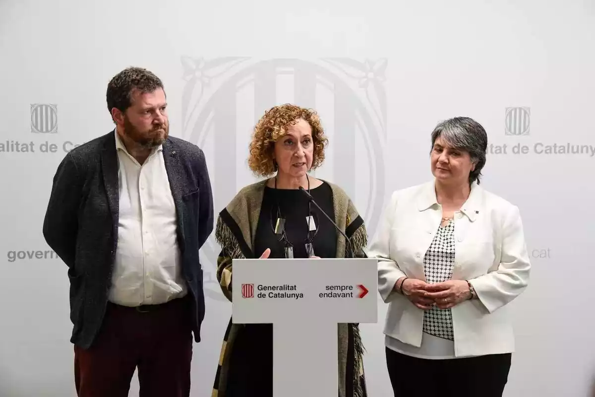La consellera de Territori de la Generalitat, Ester Capella, en una roda de premsa