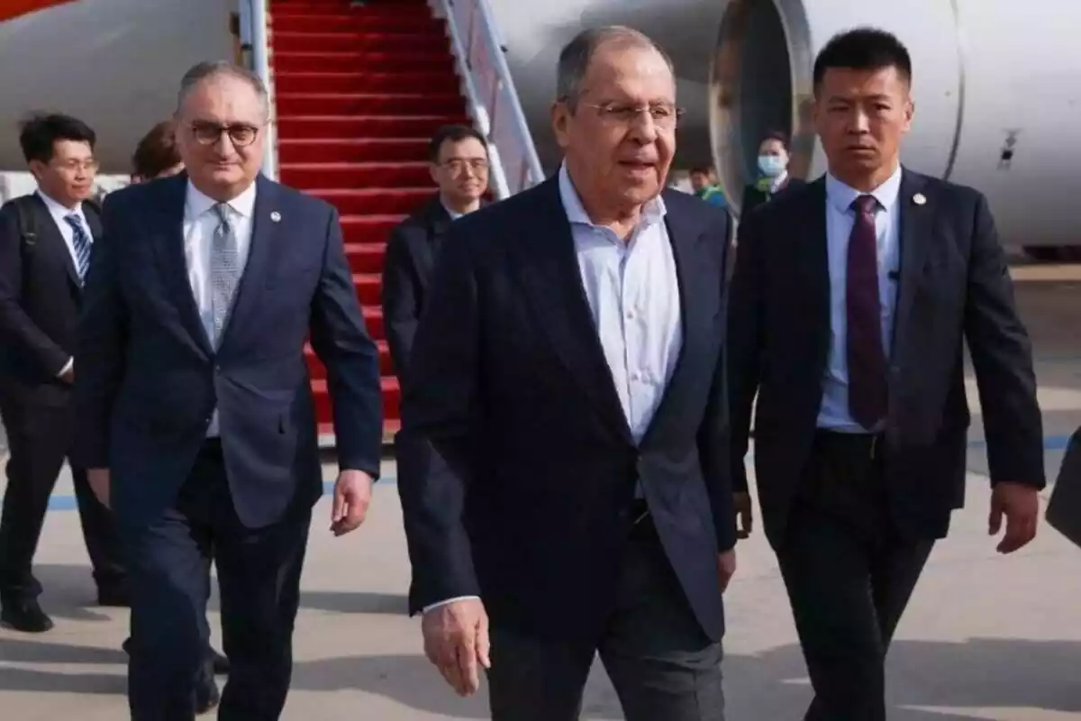 El ministre d'Exteriors de Rússia, Serguei Lavrov, arriba a Pequín Data: 08/04/2024