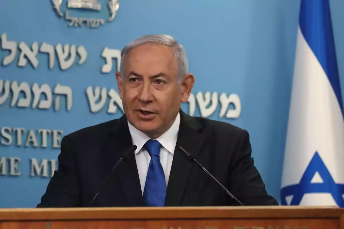 El primer ministre israelià Benjamin Netanyahu pronuncia un discurs en una conferència de premsa a Jerusalem