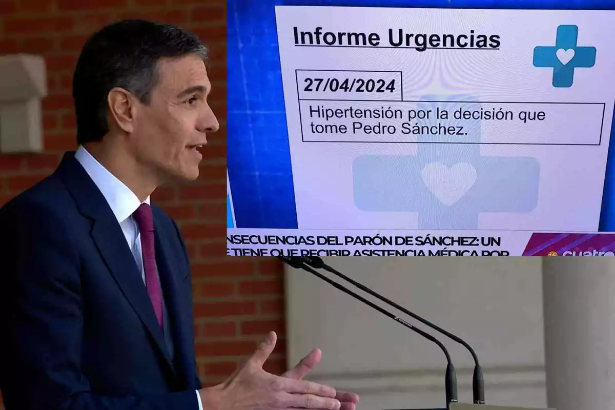 Informe d'Urgències d'un home que té 'Hipertensió per Pedro Sánchez