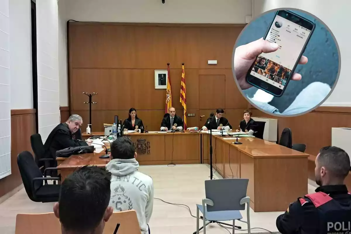 Judici amb una imatge d'un mòbil