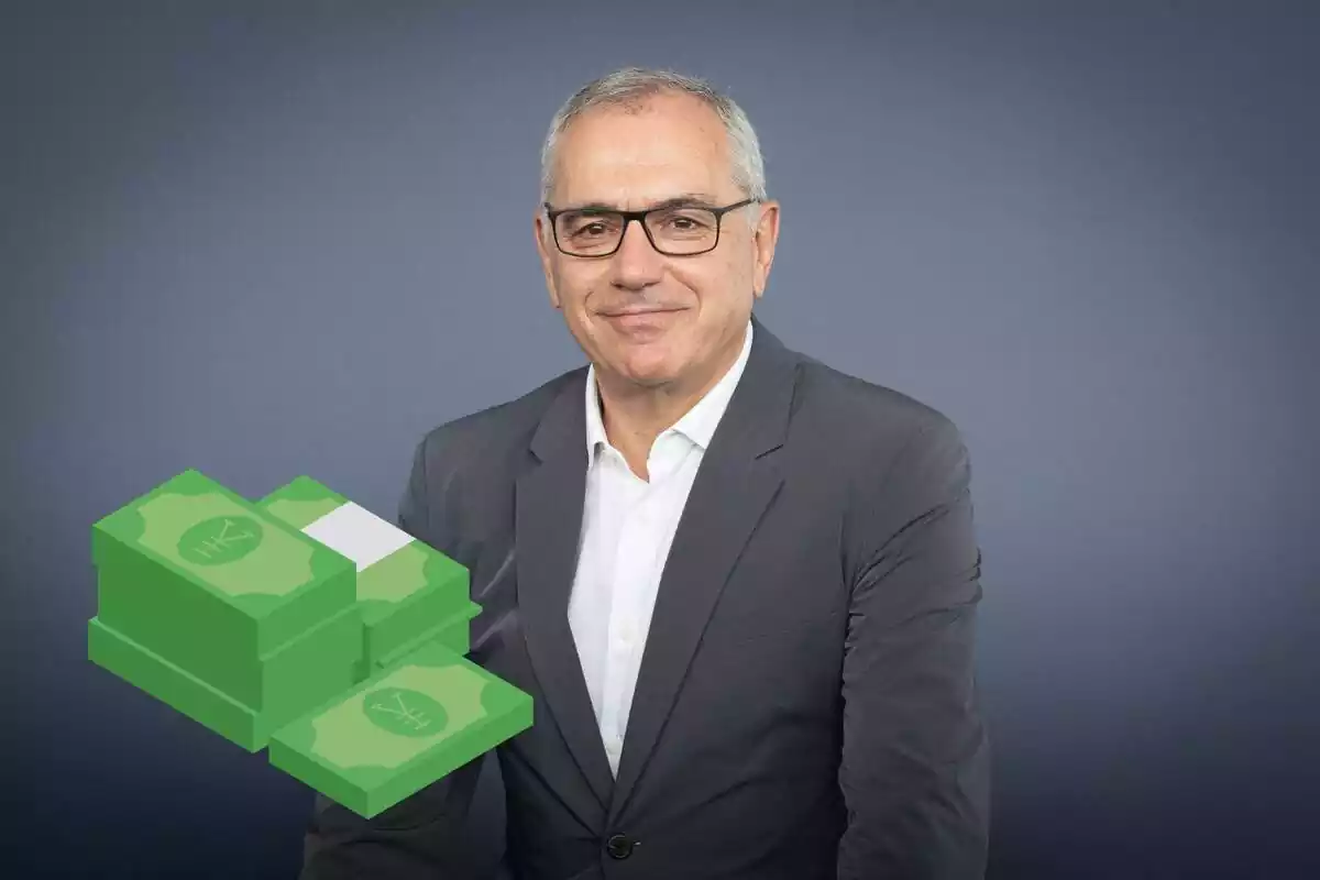 El president executiu de Puig, Marc Puig, i un símbol de diners