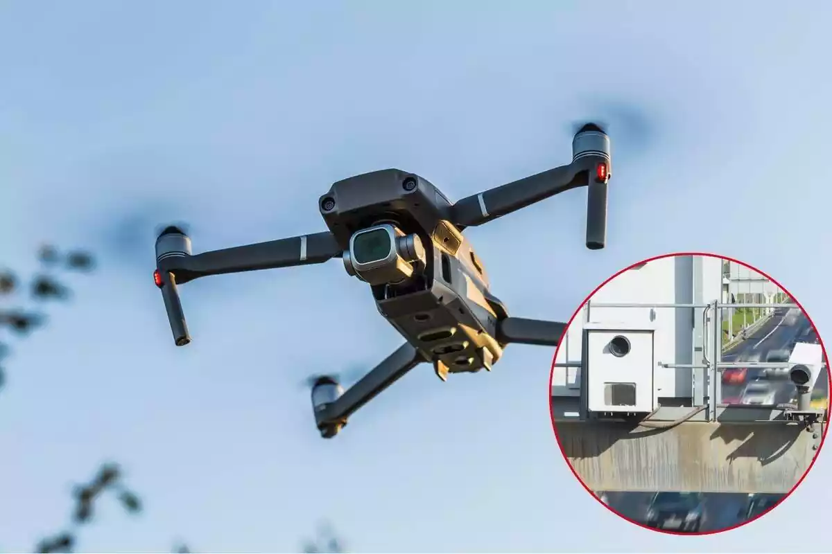 Dron amb una imatge de radars