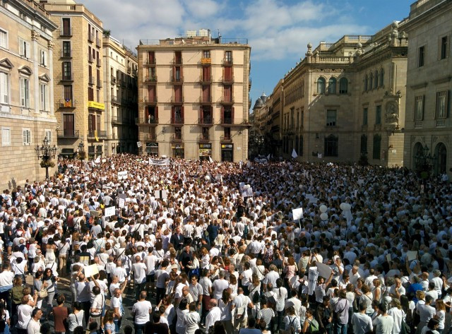 ConcentracinporeldilogoentreGobiernoyGeneralitatenlaplazaSantJaume 1