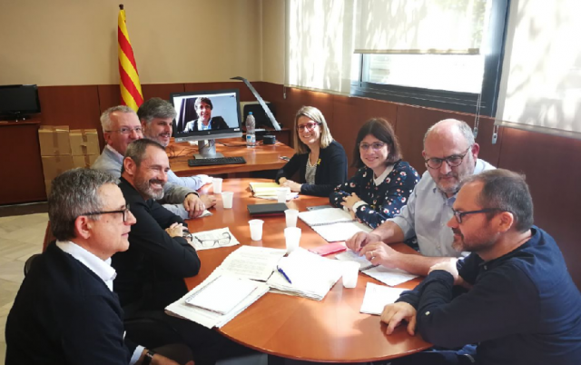 Juntsxcat jxcat puigdemont artadi pujol videoconferencia 09042018