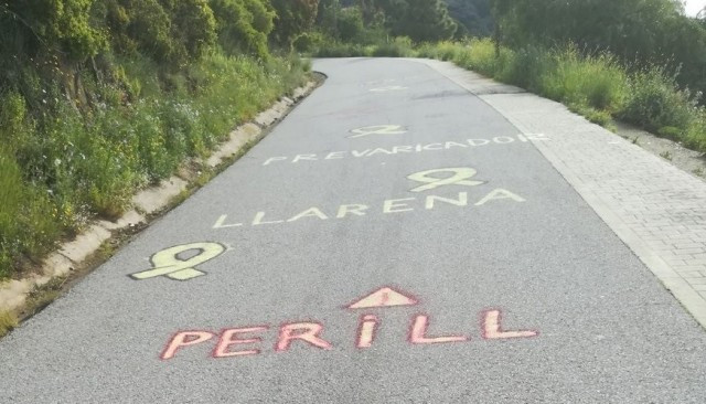 Pintadas llarena carretera acceso escuela judicial barcelona 03052018