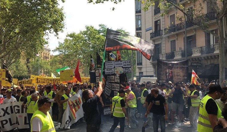 Huelga taxi barcelona 25072018