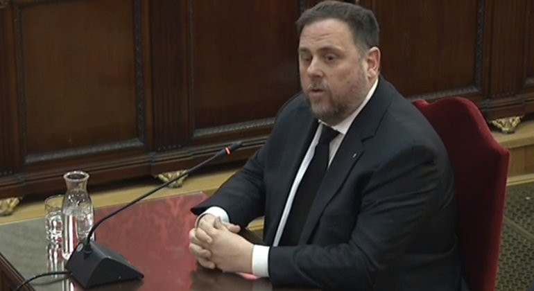 Oriol Junqueras declara en el jucio del procés