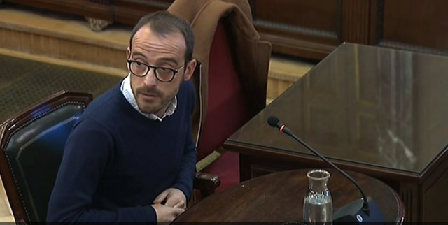 Jaume Mestre durante su declaracin como testigo en el juicio del procs