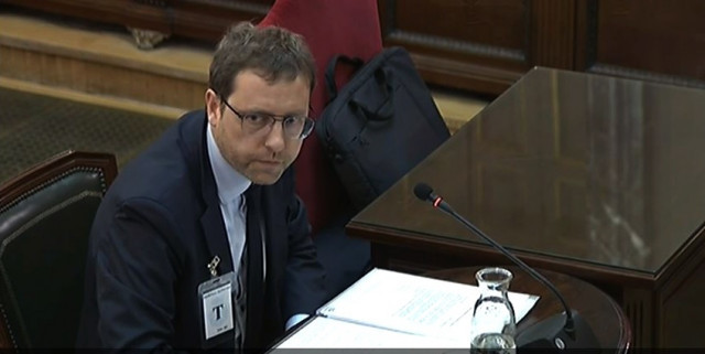 Albert Royo Marin durante su declaracin como testigo en el juicio del procs