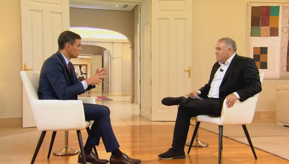 Pedro Sánchez en una entrevista con Antonio García Ferreras La Sexta