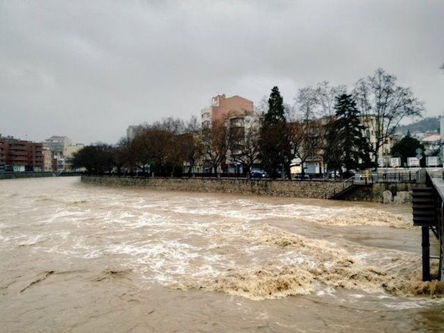 Gloria a su paso por Girona