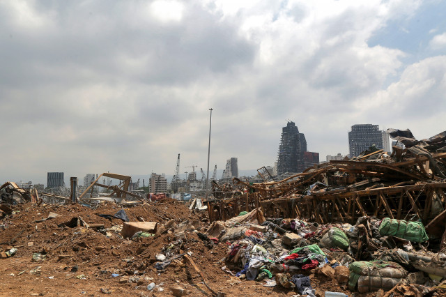 EuropaPress 3271837 12 august 2020 lebanon beirut general view of the site of the massive