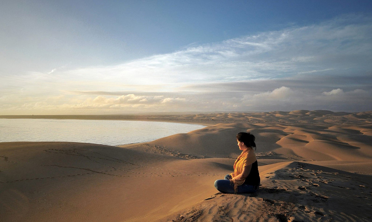 Meditación paisaje tranquilidad