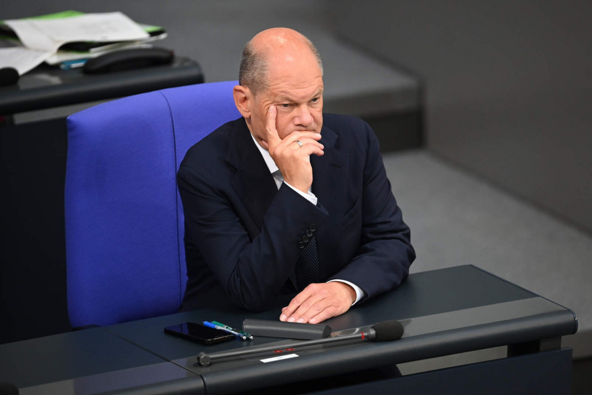 Europapress 6017458 06 june 2024 berlin german chancellor olaf scholz sits in the german 1600 1067