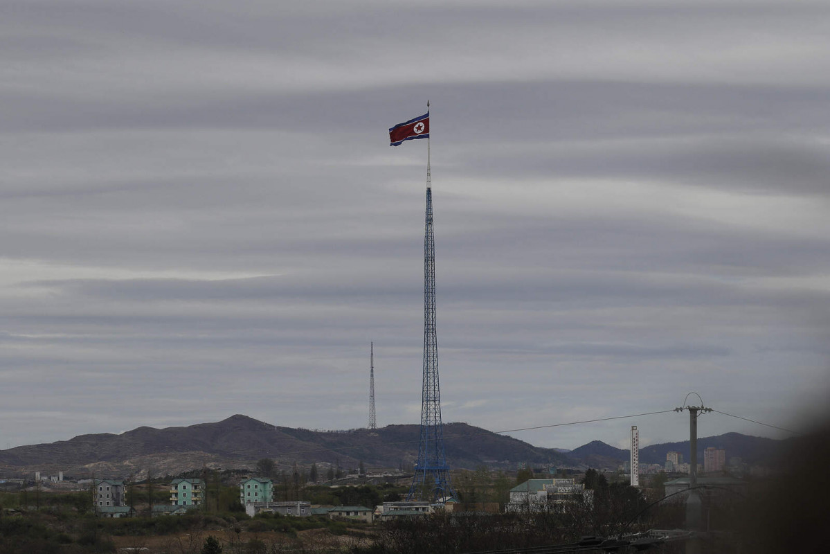 Europapress 6002291 april 24 2018 paju gyeonggi south korea view of north korean ki jung dong 1600 1067