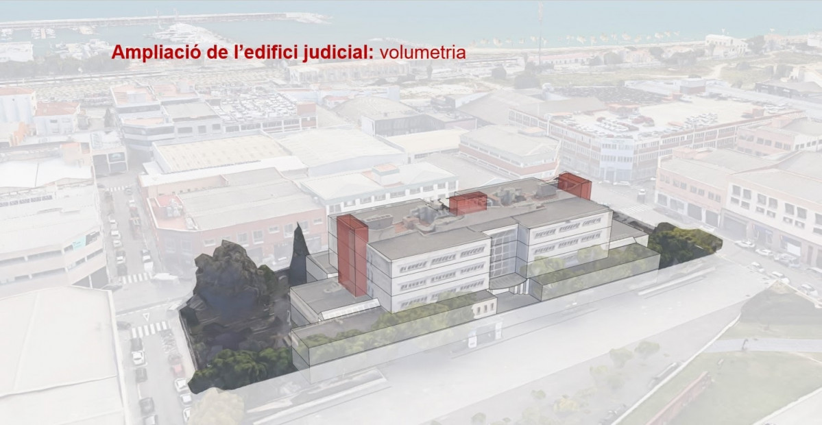 EuropaPress 6085343 volumetria proyecto ampliacion edificio judicial mataro barcelona