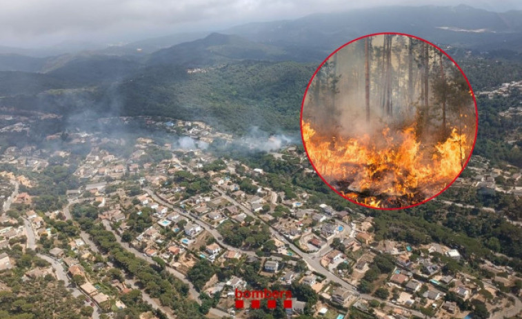 S'incendia el jardí d'una casa de Lloret de Mar però els Bombers l'apaguen a temps