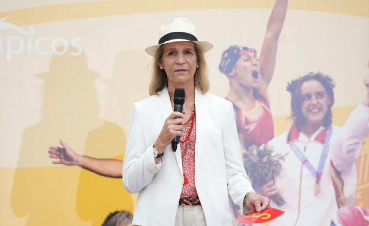 La infanta Elena acompanya l'Equip Paralímpic Espanyol en el comiat abans de viatjar a París 2024