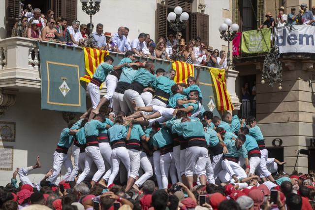 EuropaPress 6181807 casteller diada sant felix 30 agosto 2024 vilafranca penedes barcelona