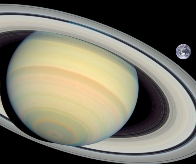 Saturn Earth size comparison 2