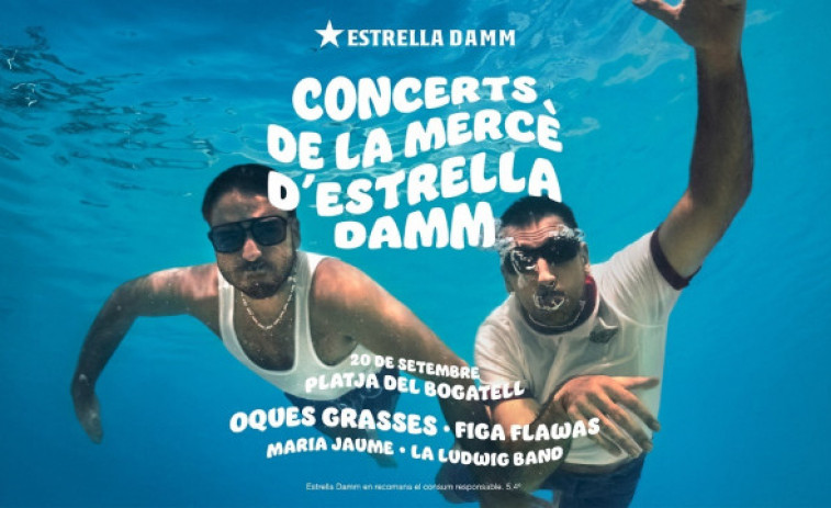 Estrella Damm celebrarà la Mercè amb concerts de Figa Flawas, Oques Grasses i Maria Jaume