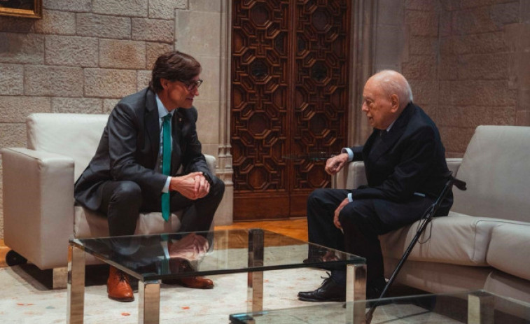 Illa es reuneix amb l'expresident Jordi Pujol al Palau de la Generalitat