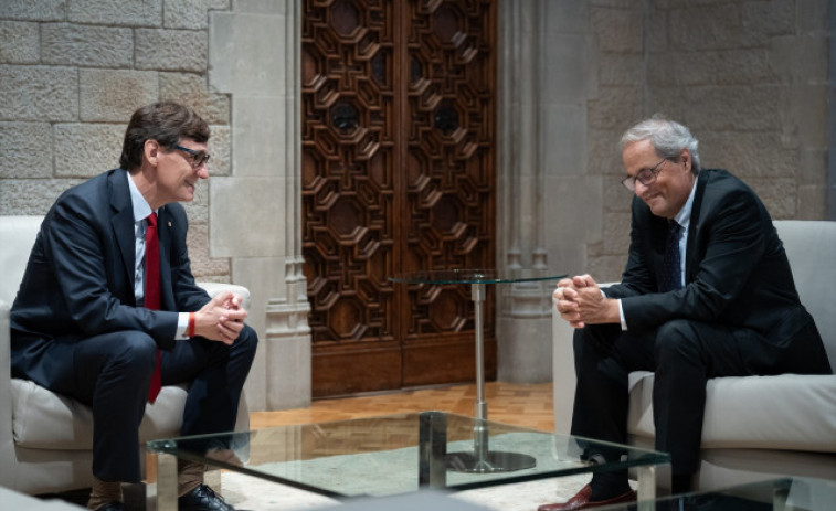 Illa es reuneix amb Quim Torra al Palau de la Generalitat a la seva ronda amb expresidents