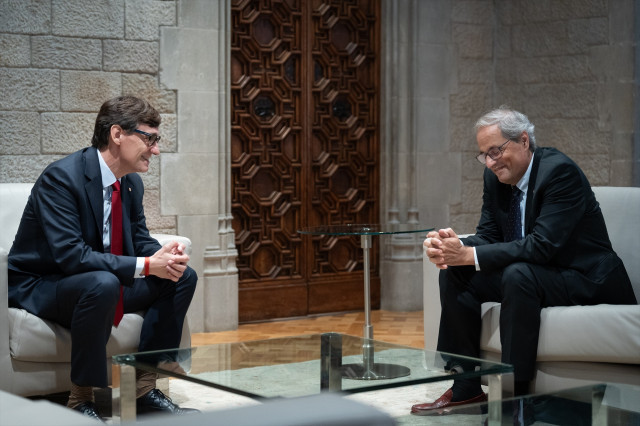 Illa es reuneix amb Quim Torra al Palau de la Generalitat a la seva ronda amb expresidents