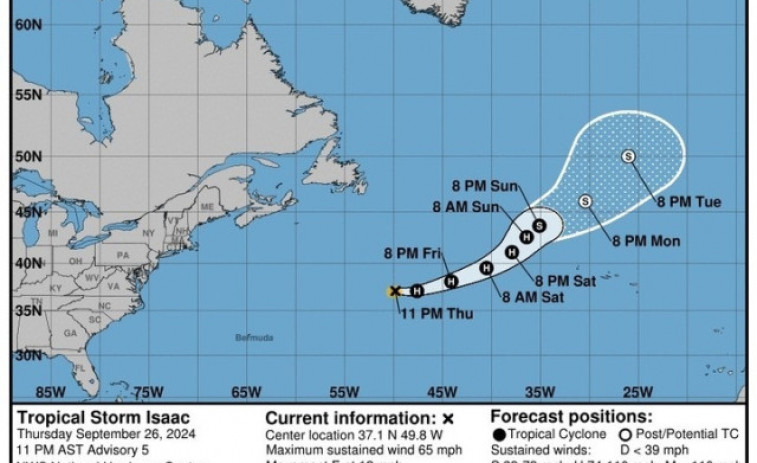 El cicló tropical 'Isaac' baixarà la intensitat i arribarà a la Península en forma de borrasca