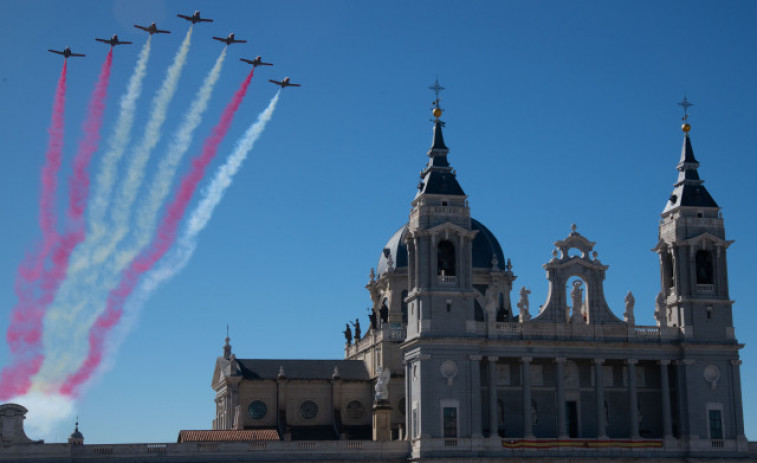 Cancel·len per la pluja la desfilada aèria del 12 d'octubre, la Patrulla Àguila i el salt en paracaigudes