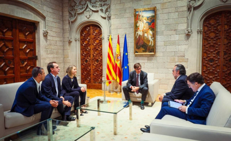 VÍDEO: El president Illa rep el president de l'ONCE al Palau de la Generalitat