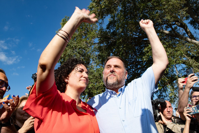 EuropaPress 6084968 secretaria general erc marta rovira presidente erc oriol junqueras archivo