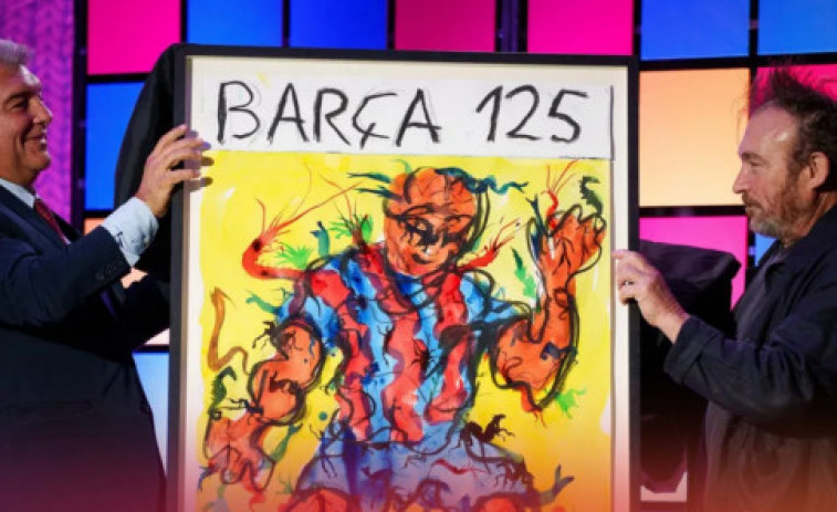 El Barça presenta el cartell del seu 125è aniversari, obra de Miquel Barceló