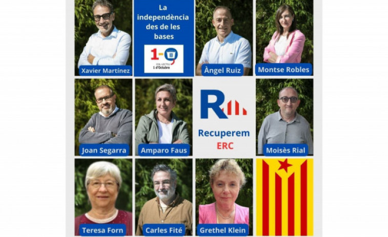 'Recuperem ERC' presenta la seva candidatura aquest dijous: les persones que encapçalen la llista