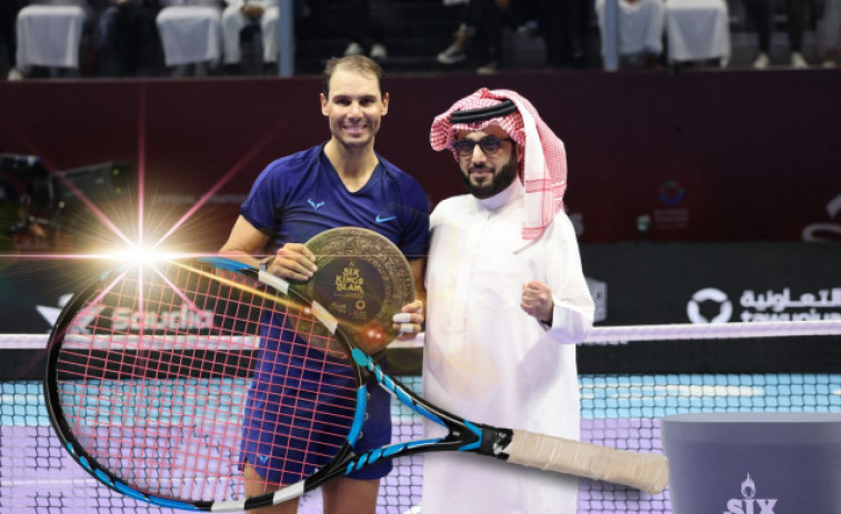 La raqueta d'or que rep Rafa Nadal a l'Aràbia Saudita: quin és el seu valor econòmic?