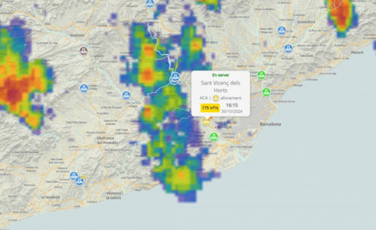 Alerta al riu Llobregat: les pluges torrencials multipliquen per 20 el seu cabal