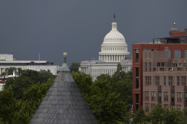 EuropaPress 6151564 august 2024 washington dc usa summer thunderstorm moves into washington dc