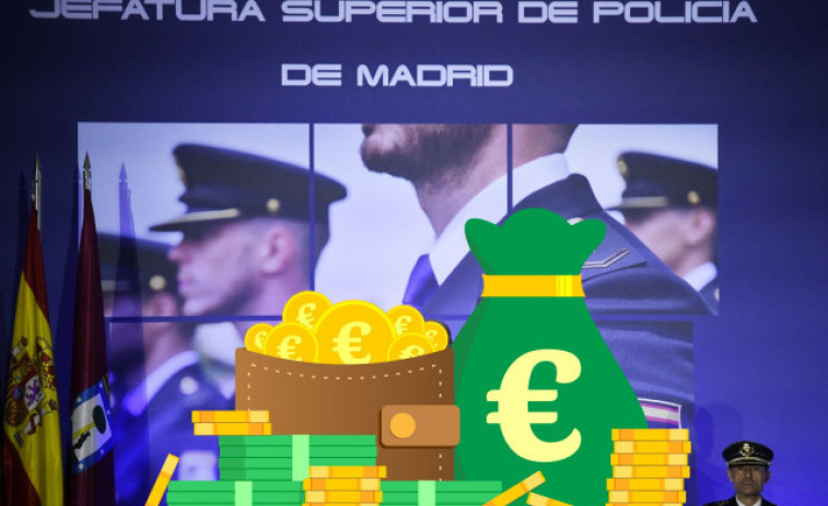 Troben 20 milions d'euros amagats a les parets d'un cap policial a Madrid