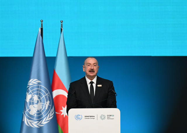 EuropaPress 6335204 handout 12 november 2024 azerbaijan baku azerbaijans president ilham aliyev