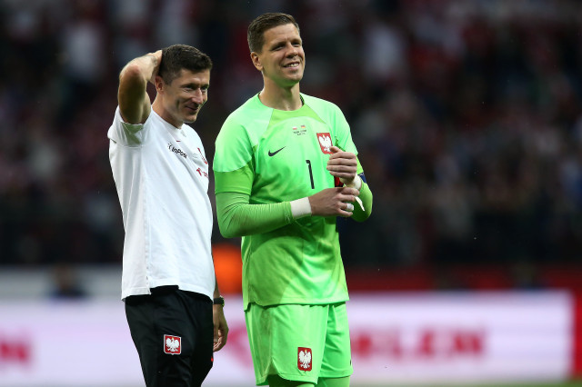 EuropaPress 5277261 robert lewandowski wojciech szczesny of poland during the international