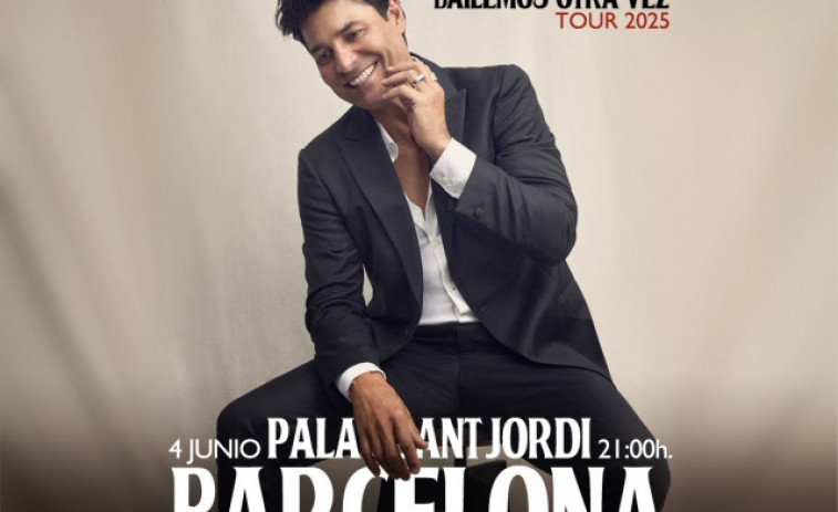 Chayanne actuarà al Palau Sant Jordi de Barcelona el 4 de juny amb la seva gira 'Bailemos otra vez'