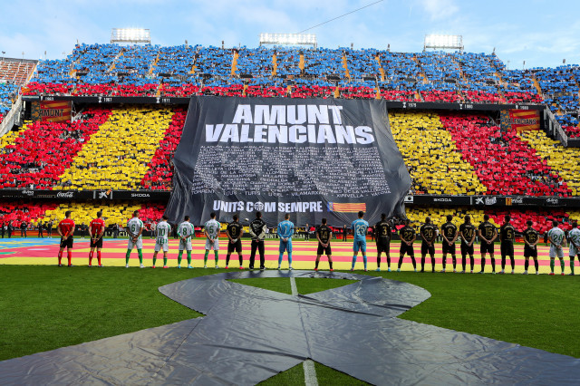 EuropaPress 6361629 in memory of victims of dana during the spanish league liga ea sports