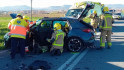 Tres ferits en un xoc entre dos vehicles a la B-520 a Santa Eugènia de Berga